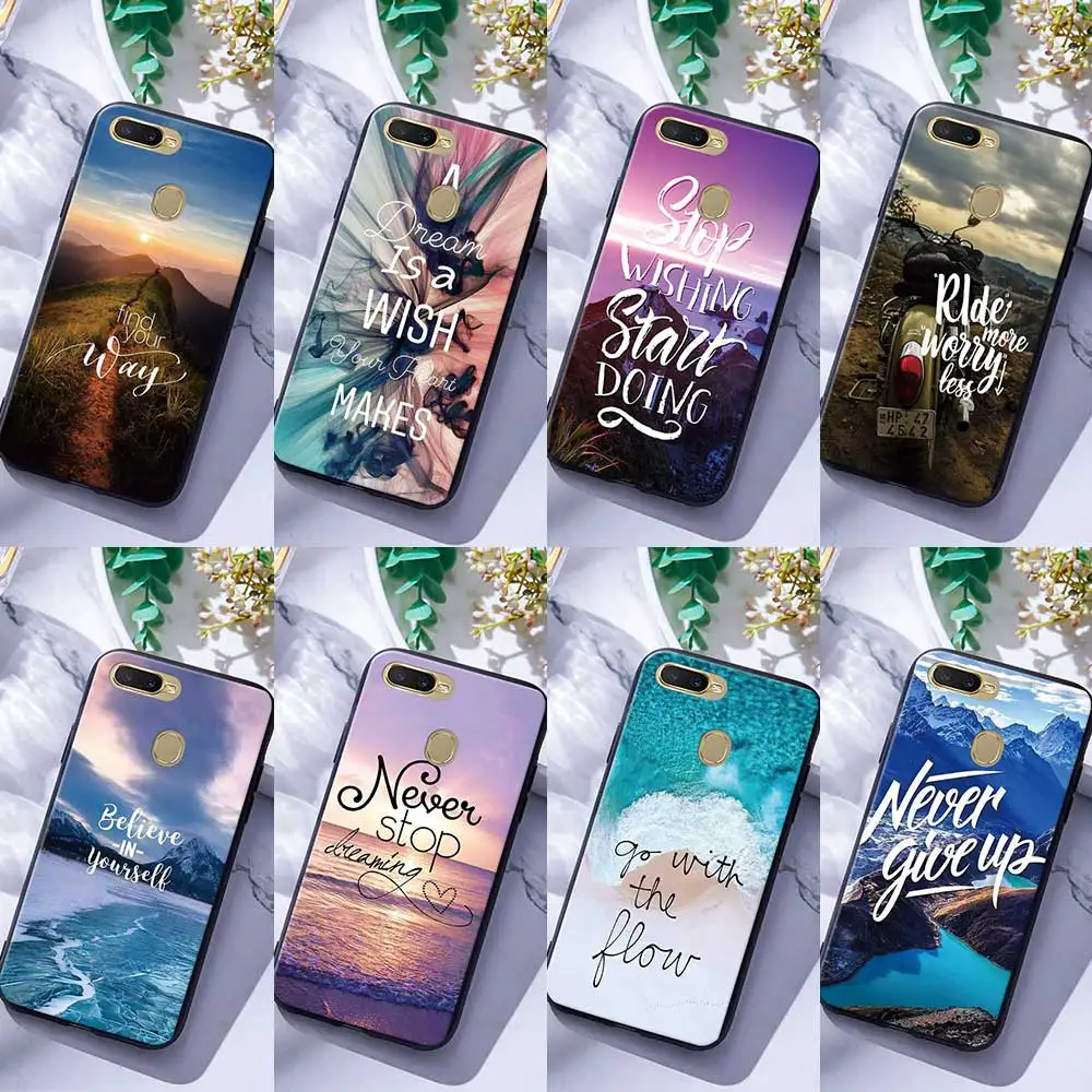 

For OPPO A3 A3S A5 A7 A9 A31 A91 2020 A37 A39 Silicone Phone Case Cover Landscape