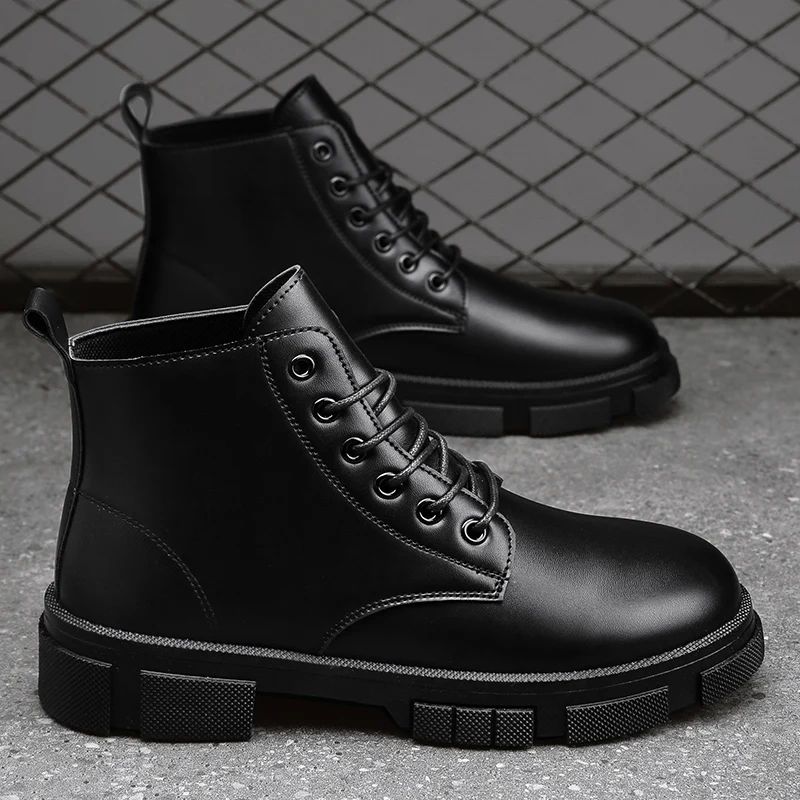 

Мужские ботинки в британском ретро-стиле, удобная Многофункциональная Повседневная модная обувь, Нескользящие модные мотоциклетные сапог...