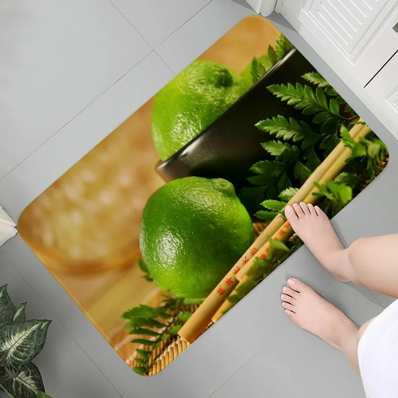 

Floor Kitchen Indoor Bedroom Rug Carpet Soft Mats Washable Cartoon Kid Room Lime Citrus Room Carpets Bath Mats Lounge Rug