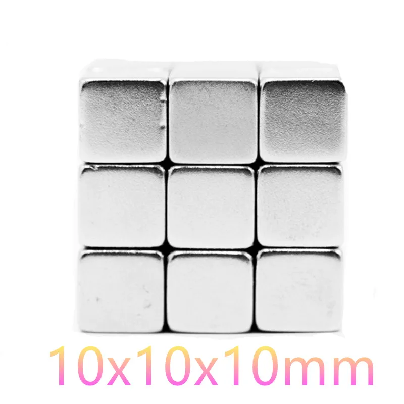 

20/50 Pcs 10*10*10mm Neodymium 50x10x2mm Super Powerful Strong Block Of Rare Earth Ndfeb Neodymium Magnet N35 Magnets
