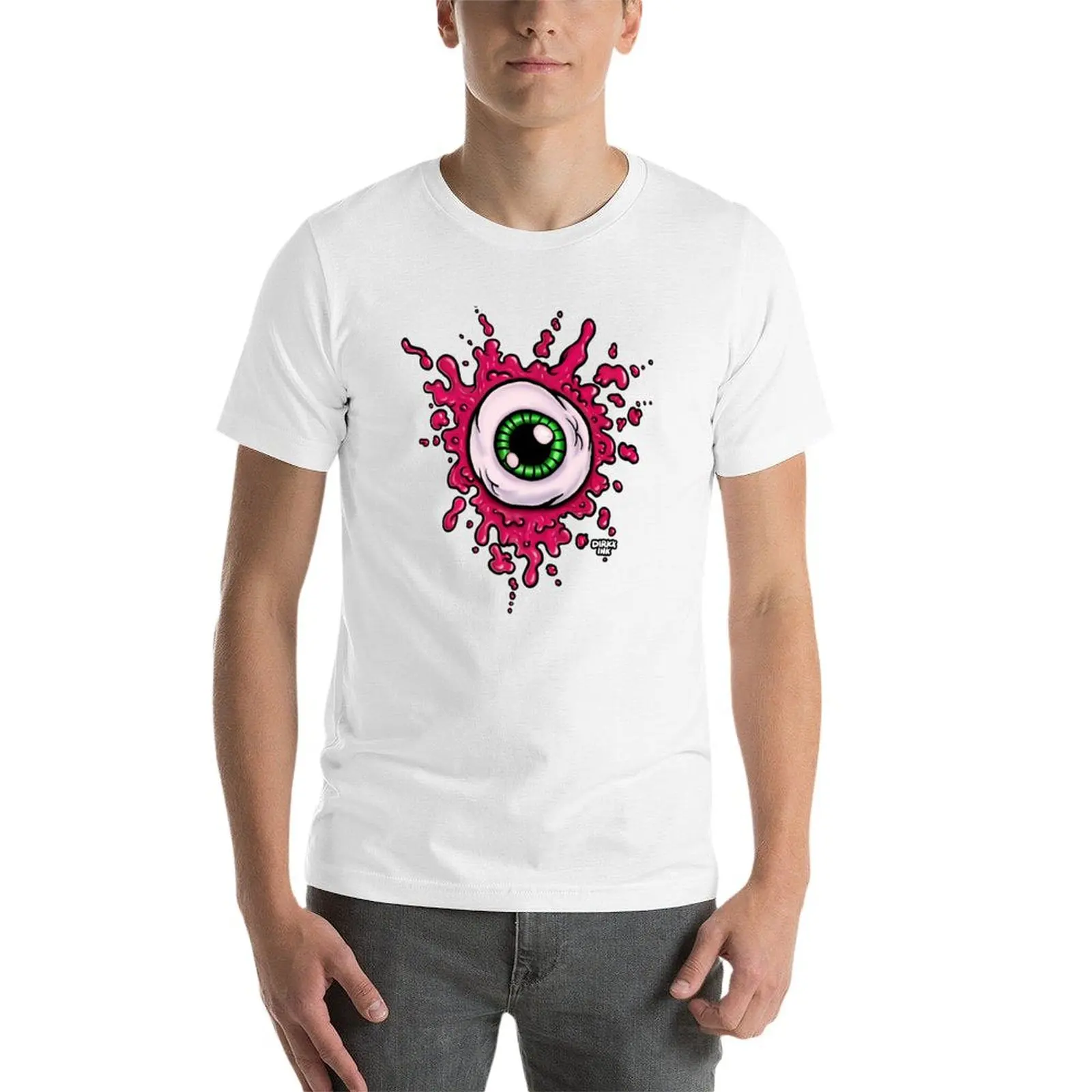 Фото Футболка Eye Splat, модный повседневный топ с короткими рукавами №3