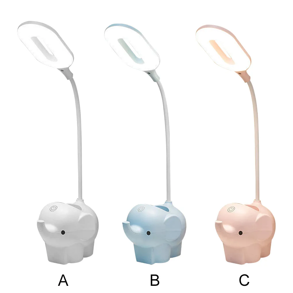 

Creative Elephant Animal Led Table Lamp Charging Plug-in Dual-Use Three-Color Temperature Adjustable Learning Table Lamp