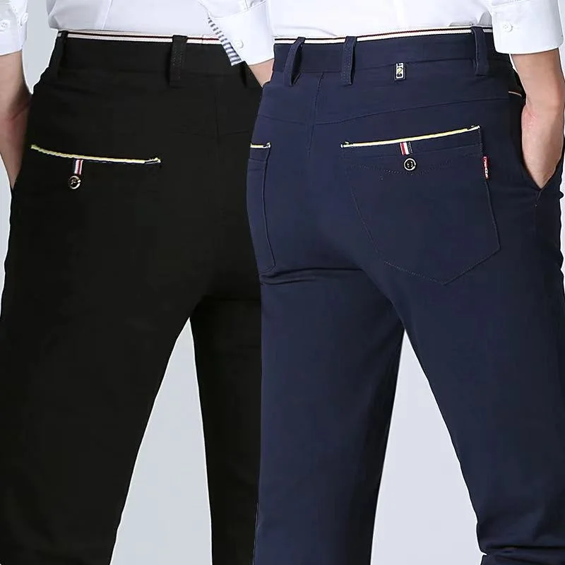 

Men's Pants Classic Business Office Casual Pants Four Seasons Can Wear High Quality Slim Fit Casual Pants Men's Trousers