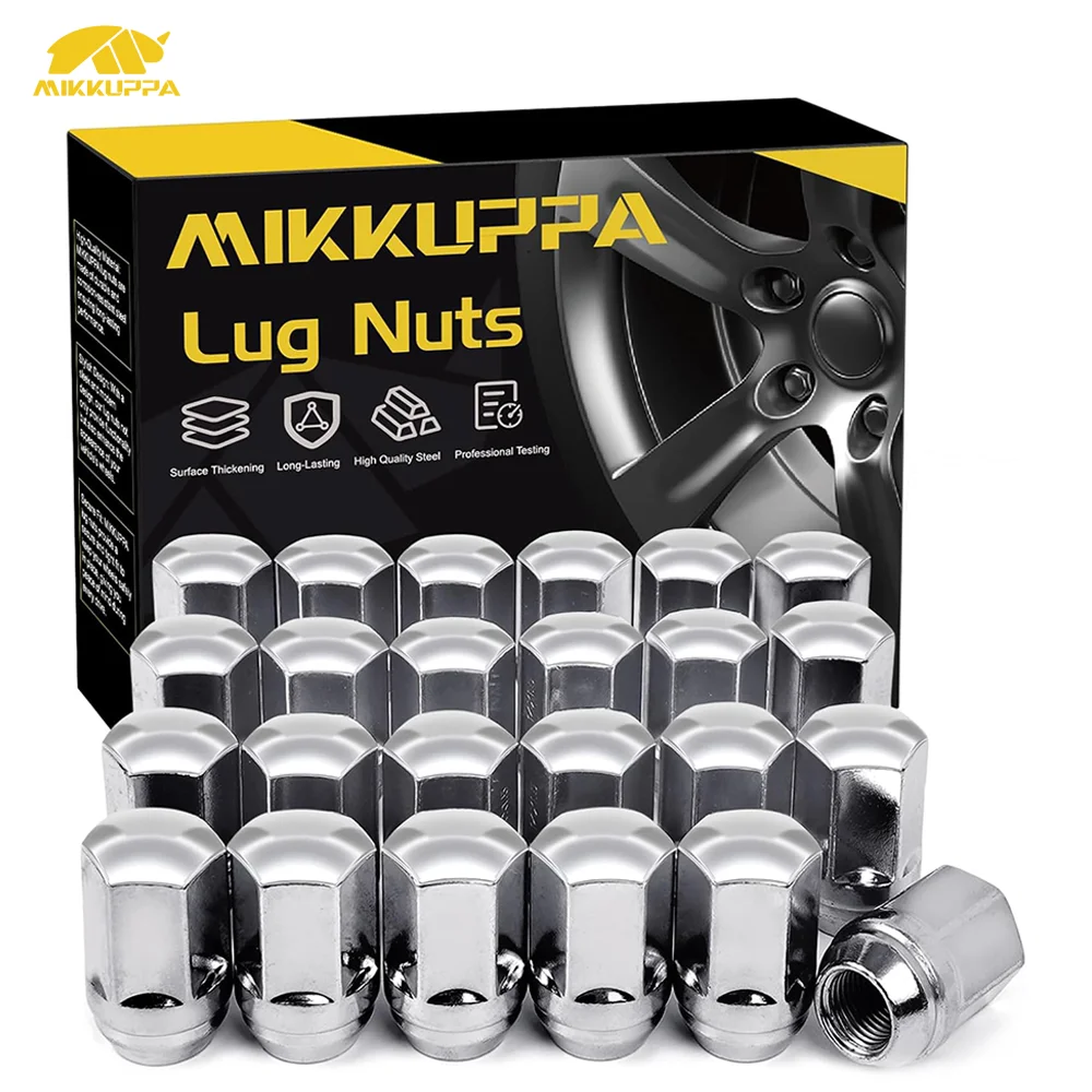 

MIKKUPPA 24 шт. M14x1,5 гайки с проушинами из кованой стали, сверхмощные антикоррозийные цельные колесные гайки OEM, замена подходит для Toyota Honda Ford