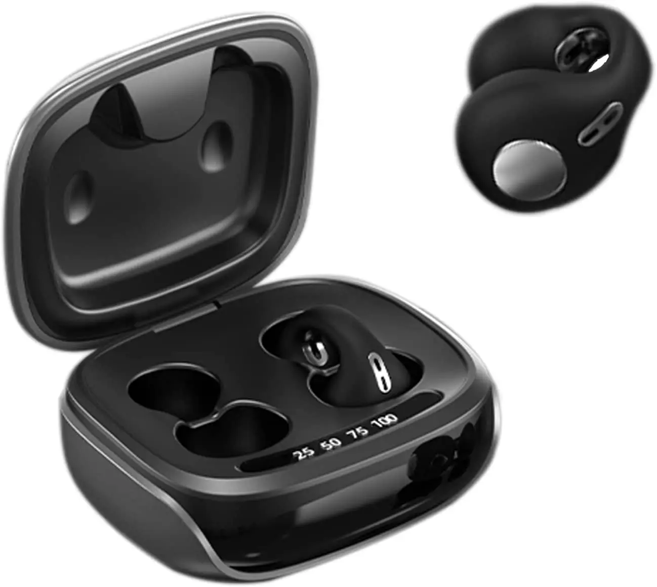 

HIFI Wireless Bluetooth Stereo Earphones Bone Conduction Clip on Headphones Open Ear Earbuds For Active Workout Running With Mic