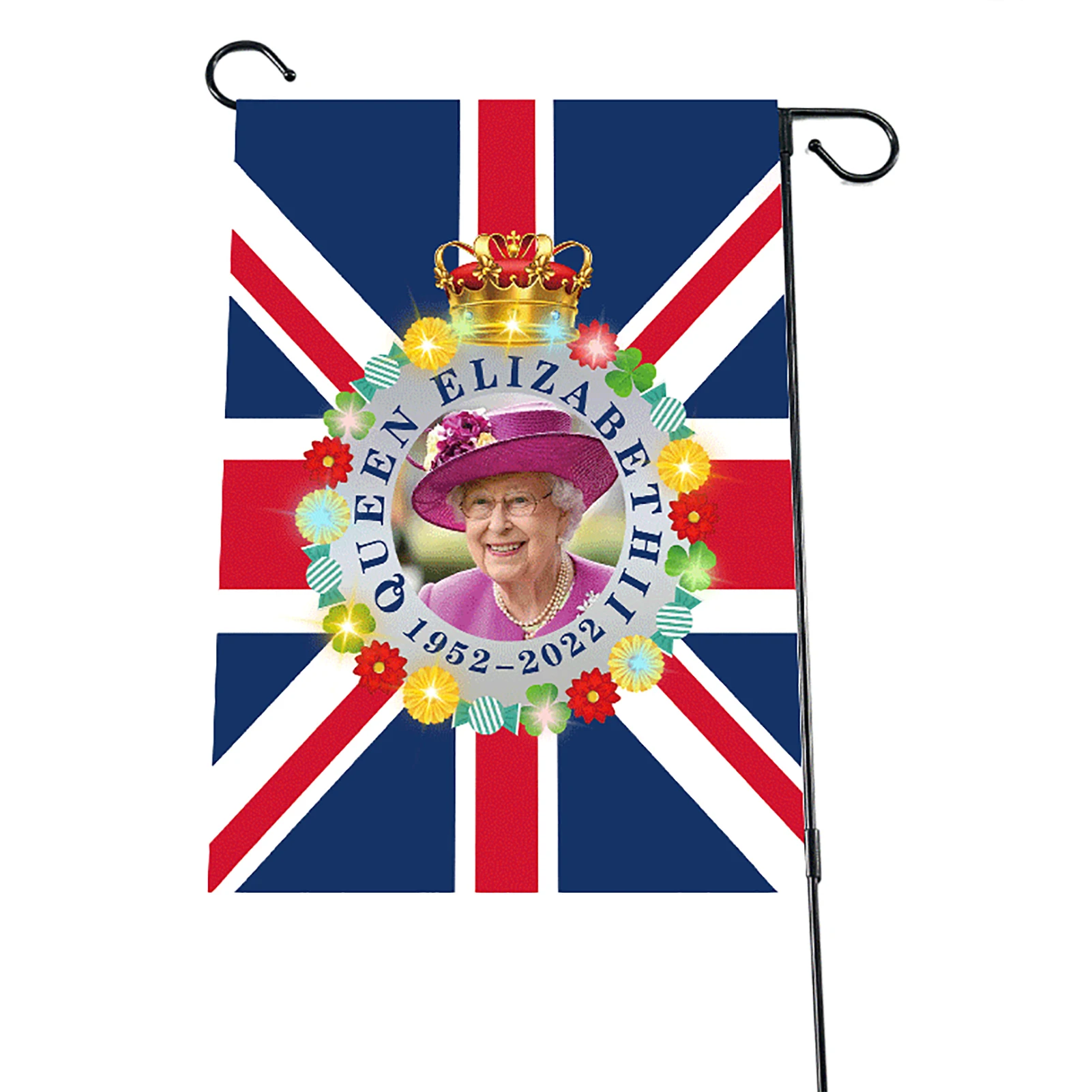 

Jubilee Decorations 2022 Union Jack Flags Plati-num Jubilee Flag Featuring Her Majesty The Queen 70th Anniversary Decoration For