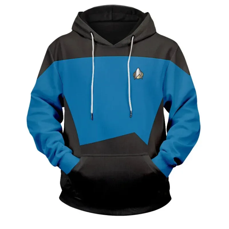 Фото Новая свободная толстовка с капюшоном Falle Star Trek для детей и взрослых, уличная одежда с длинными рукавами, толстовка для косплея, толстовки, верхнее пальто, пуловер с капюшоном NM20 №4