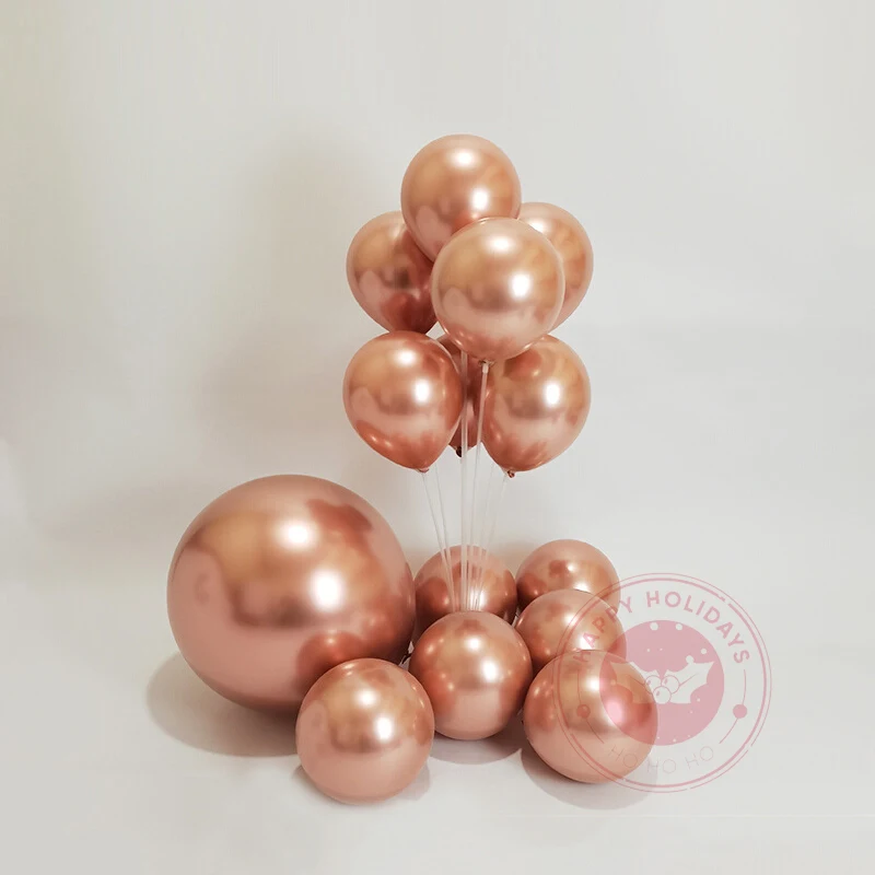 

20-50pcs Rose Gold Balloons Chrome Metal Latex Ballons 5/10/12/18inch Birthday Party Wedding Anniversary Background Decoration