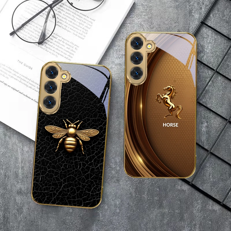 Чехол Cuibi Golden Eagle из золотого стекла для Samsung Galaxy S26 S20 FE S21 S22 S23 Plus S24 Ultra S25 Ultra S21 25 S22Plus (art.: 3920dab105cea) - 3920dab105cea