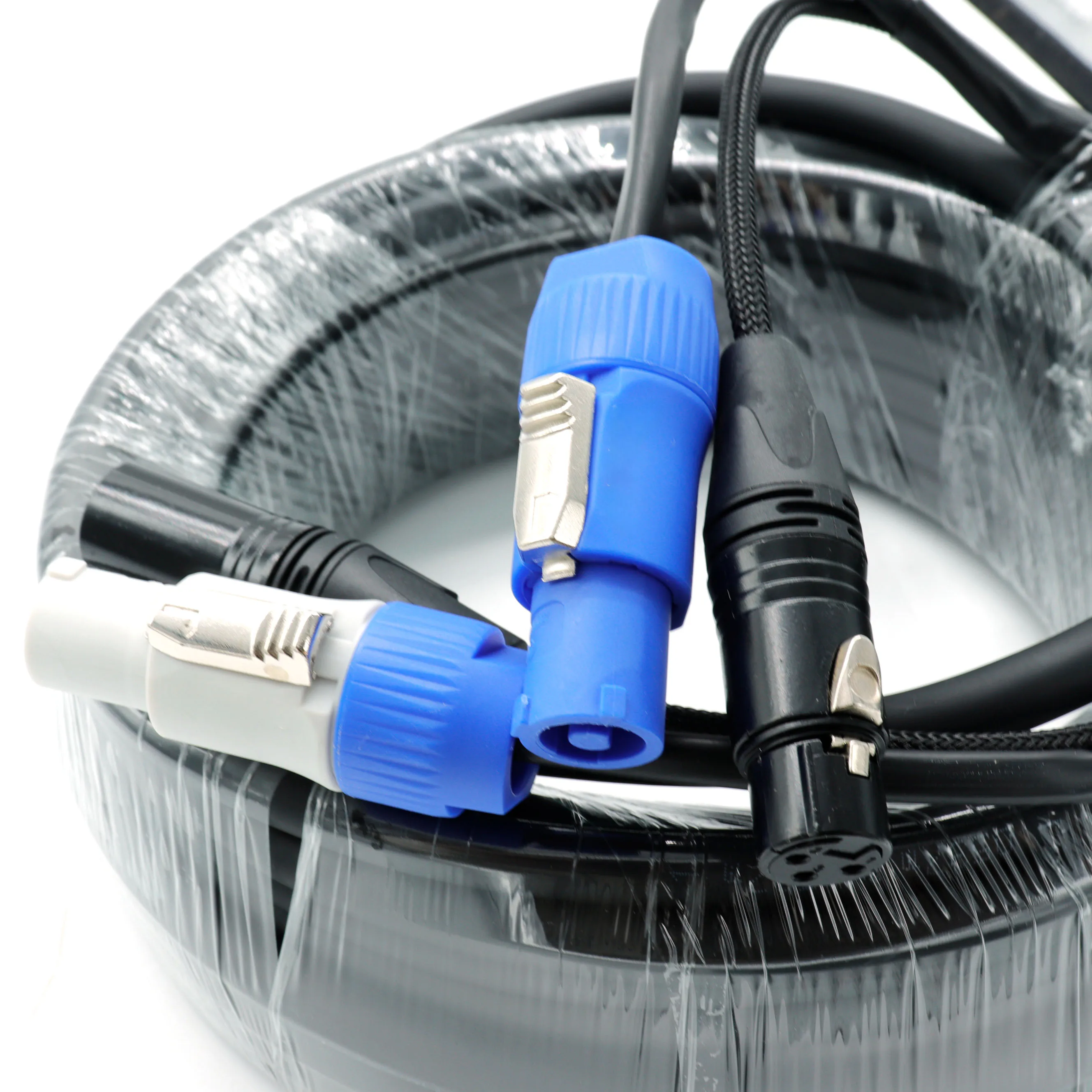 XC-PWC14-DMX10 PowerCon Blue-M к Grey-M + DMX-3 XLR-M XLR-F