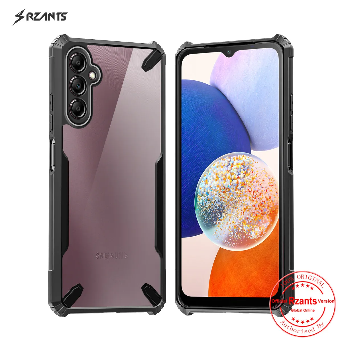 

Чехол Rzants для Samsung Galaxy A14 5G Прозрачный задний Чехол [Bull] Тонкий чехол Conor с прозрачным корпусом Тонкий чехол для камеры