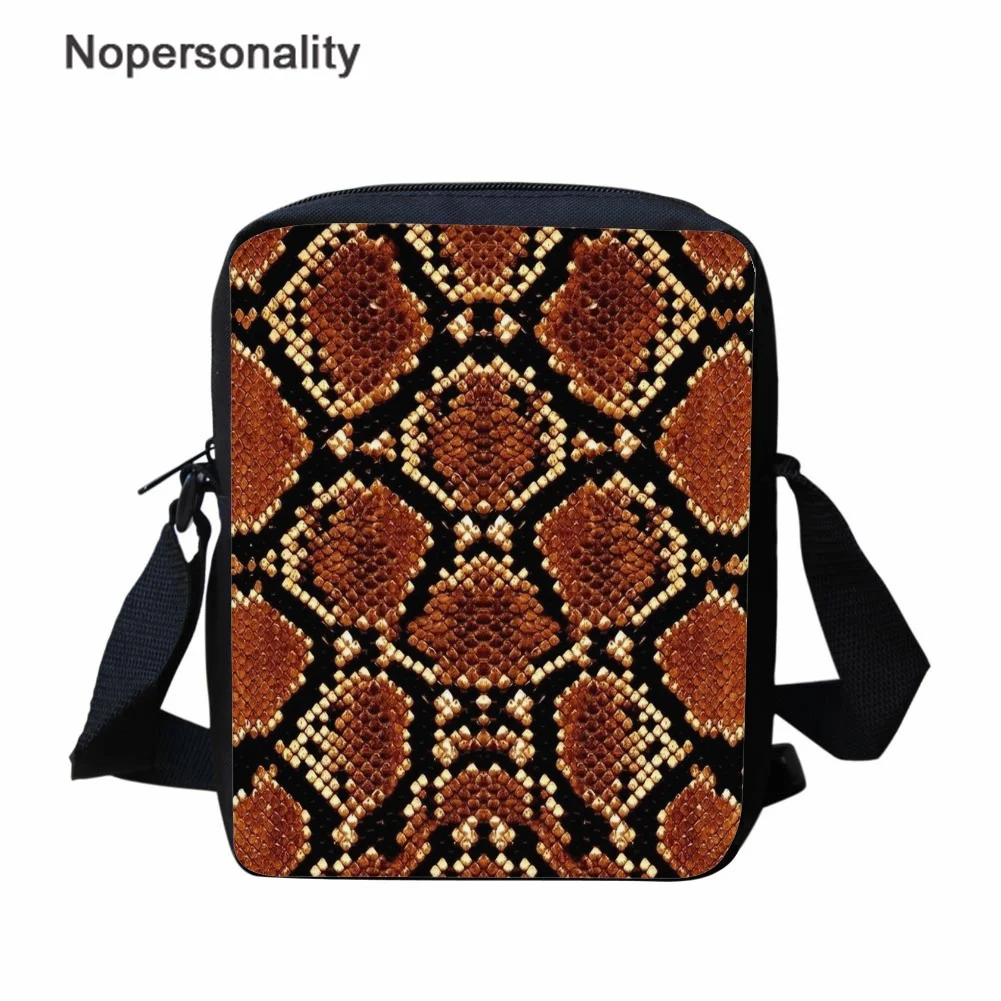 

Сумка на плечо Nopersonality женская, мессенджер из змеиной кожи для путешествий, маленькая портативная Сумочка через плечо, подарок
