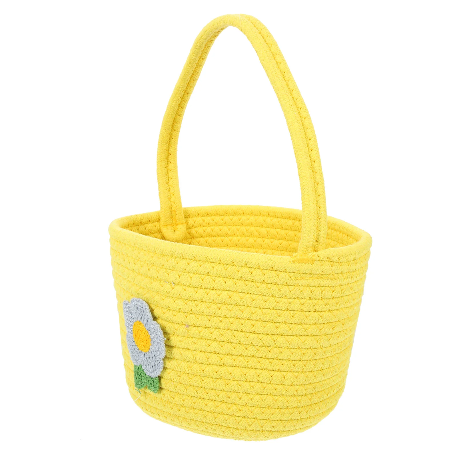 

Basket Woven Picnichandles Children Fruit Storagebaskets Portable Kid Cute Holder Multipurpose Rope Handheld