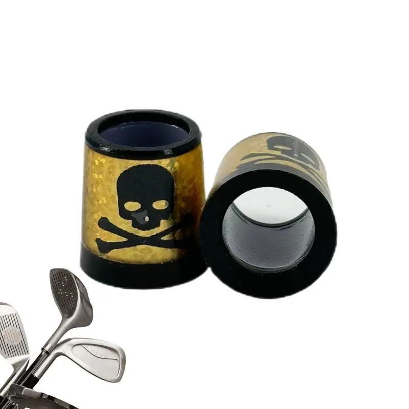

Golf Ferrules 2 Pcs Skull Shape Golf Putter Sleeve Wear-resistant High Hardness Putter Sleeve Protection For Golf Club Irons
