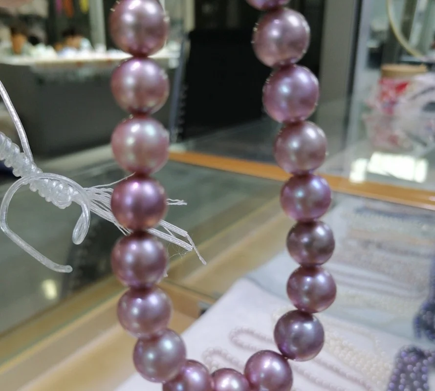 

Natural Charming 10-13mm Sea Genuine Purple Round Pearl Neckalces Free Shipping For Women Necklaces 888
