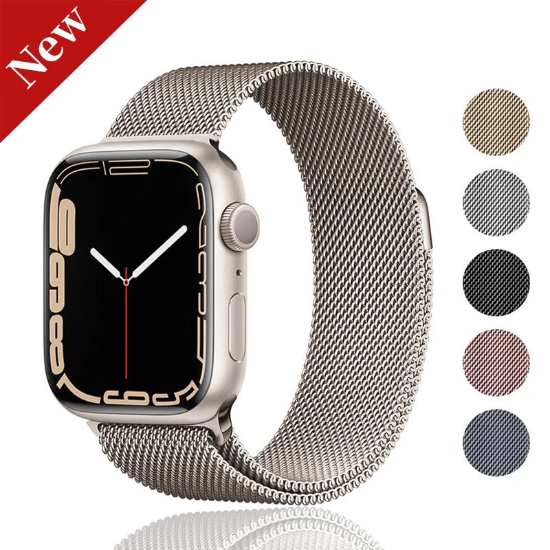 

Milanese Loop Strap For Apple watch Band 44mm 49mm 40mm 45mm 41mm 42mm 38mm Bracelet iWatch Series Ultra 8 7 6 5 se 4 3 Correa