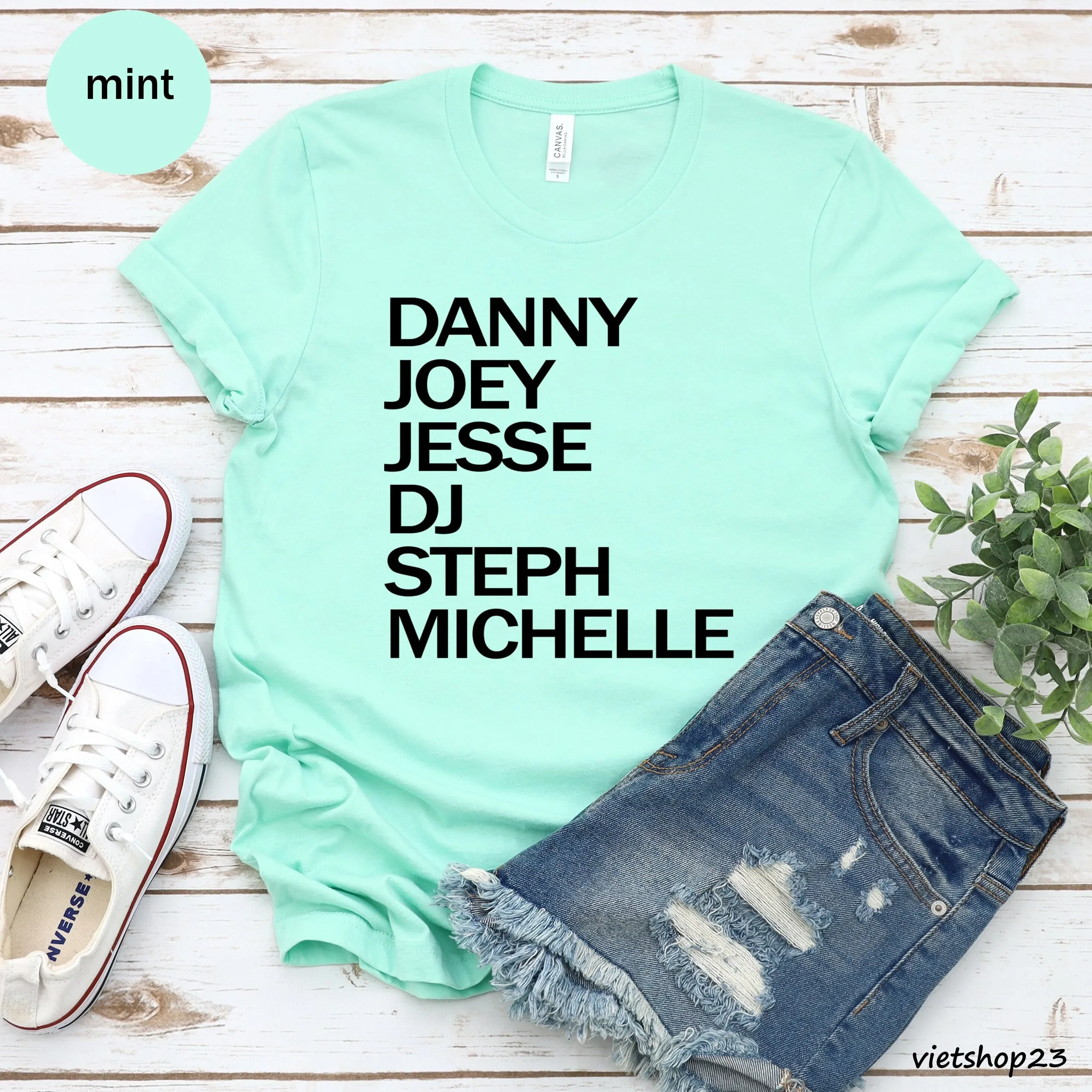 Футболка Danny Joey Jesse Dj Steph Michelle Full House TV Show Fuller