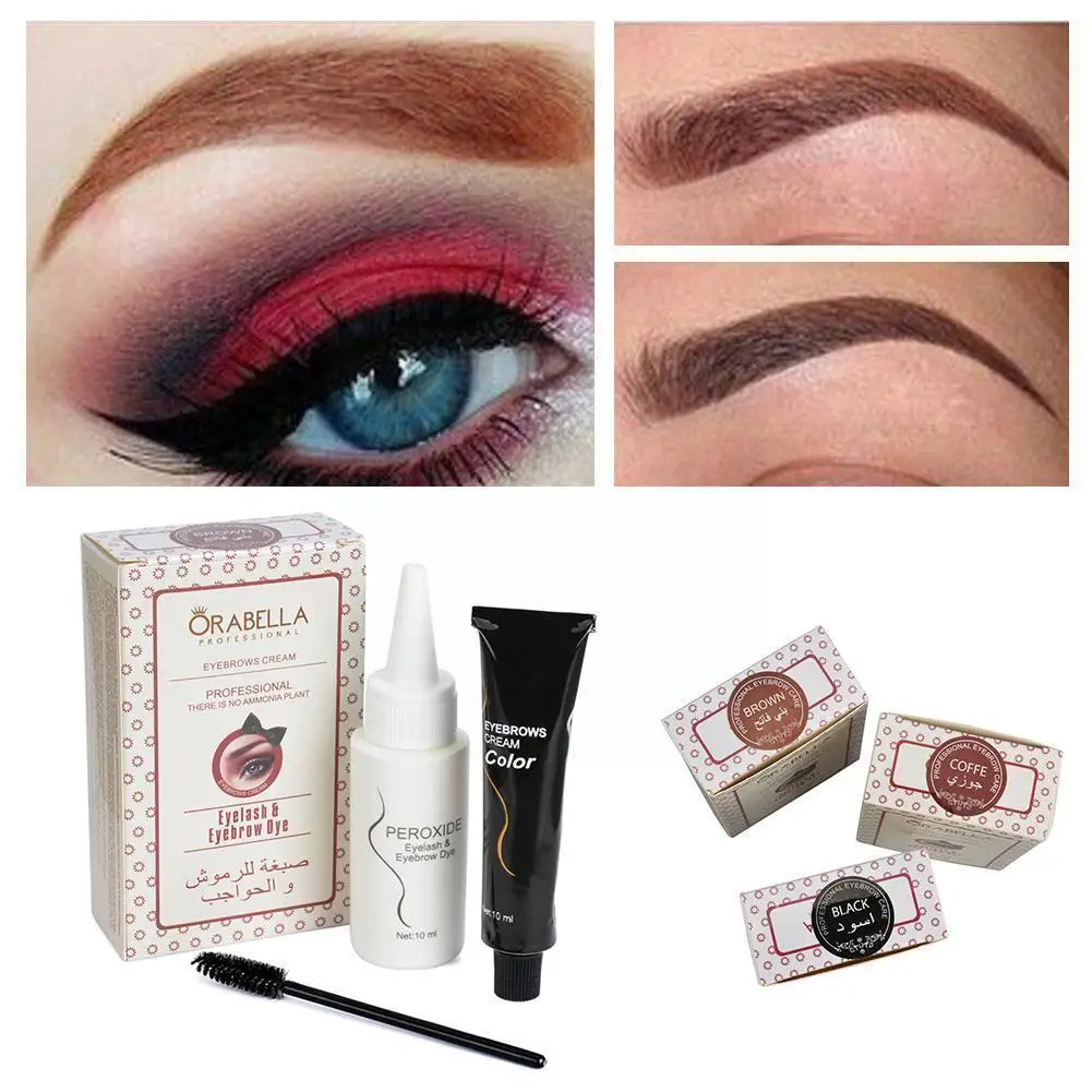 

3Colors Eyebrow Dyeing Eyebrow Dye Hair Dye Long-Lasting Hair Eyebrow Non-Fading Coloring Product Powder Eyelashes Dye Hair L2W8