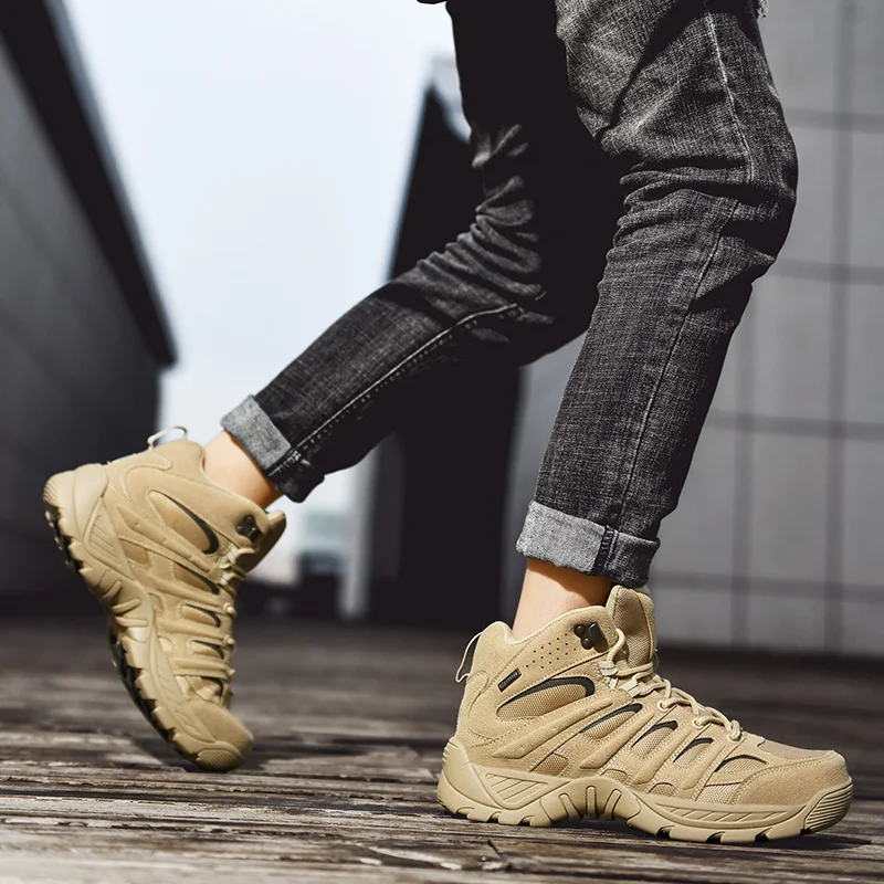 Breathable Tactical Boots Men Size 47 Lightweight Military Boots Man Outdoor High Trekking Shoes Sneakers Botas militares hombre