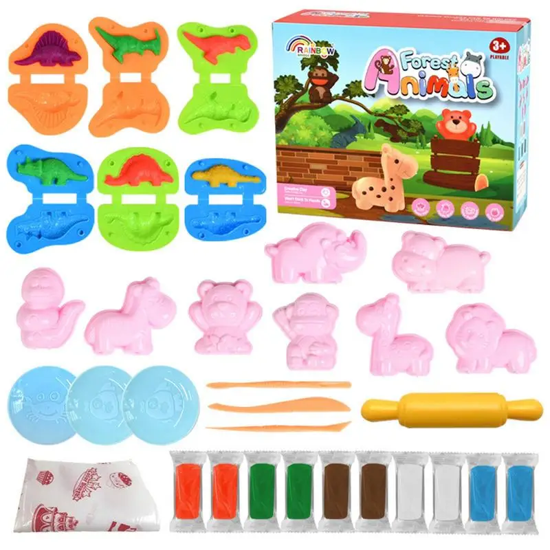 

32 Piece DIY Plasticine Mold Modeling Clay Accessories Play Dough Tool Kit Knife Mold Kids Educational Toys Set