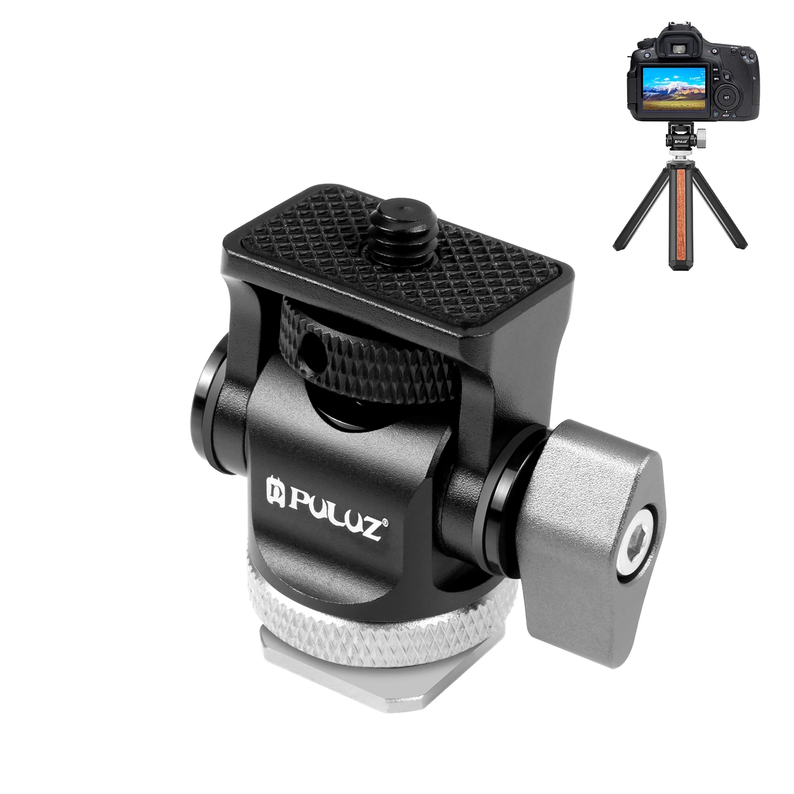 

PULUZ Mini 180 Degree Swing Tripod Ball Head Cold Shoe Mount Adapter