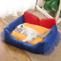 pet bed dog mat cate soft sofa cushion plush four season puppy kennel nest removable and washable pets supplies cats blanket