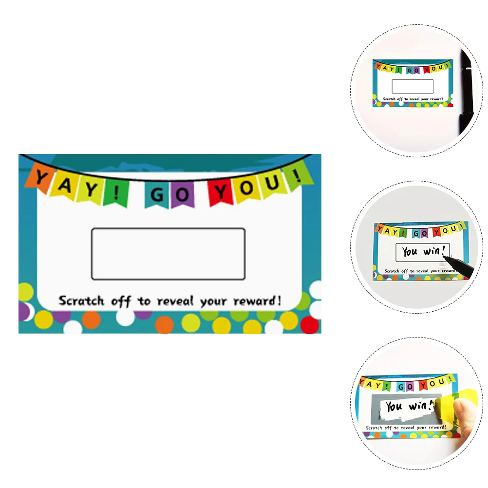 100 листов скретч-карта наклейки с покрытием призы этикетки билеты прямоугольные