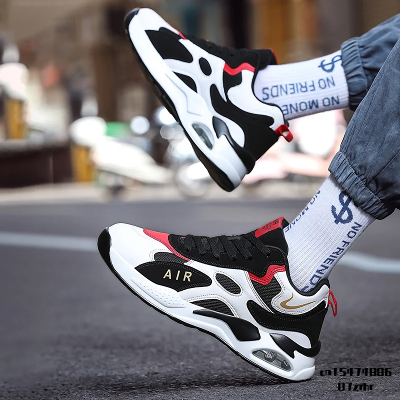 2021 Autumn Winter Men Outdoor Casual Sport Basketball Shoes for Male High Top Breathable Air Cushion Running Original Sneaker