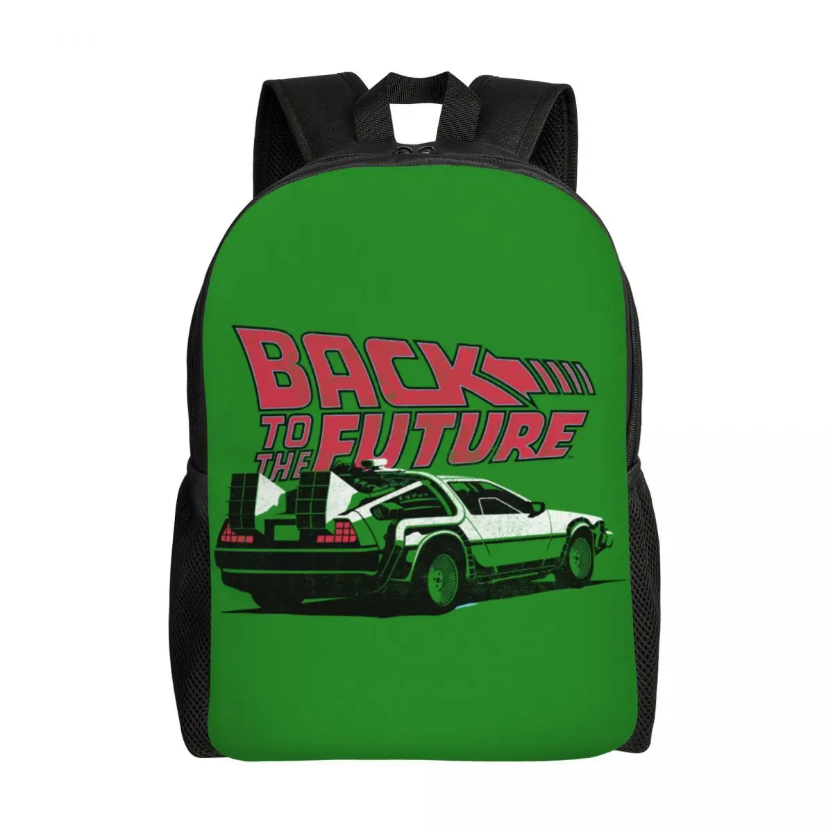 Vintage Back To The Future Laptop Backpack Men Women Fashion Bookbag for College School Student Sci-fi Adventure Film Bag