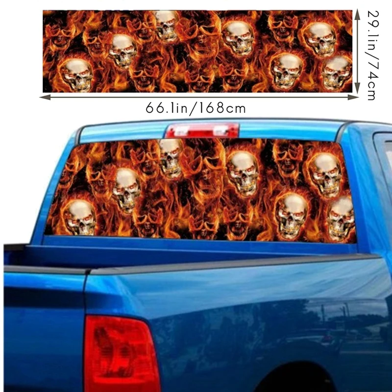 

A179 For Truck Suv Pickup 3D Rear Windshield Sticker Sun Visor Decor Rear Window Glass Poster 168 X 74CM / 66 X 29 Inch