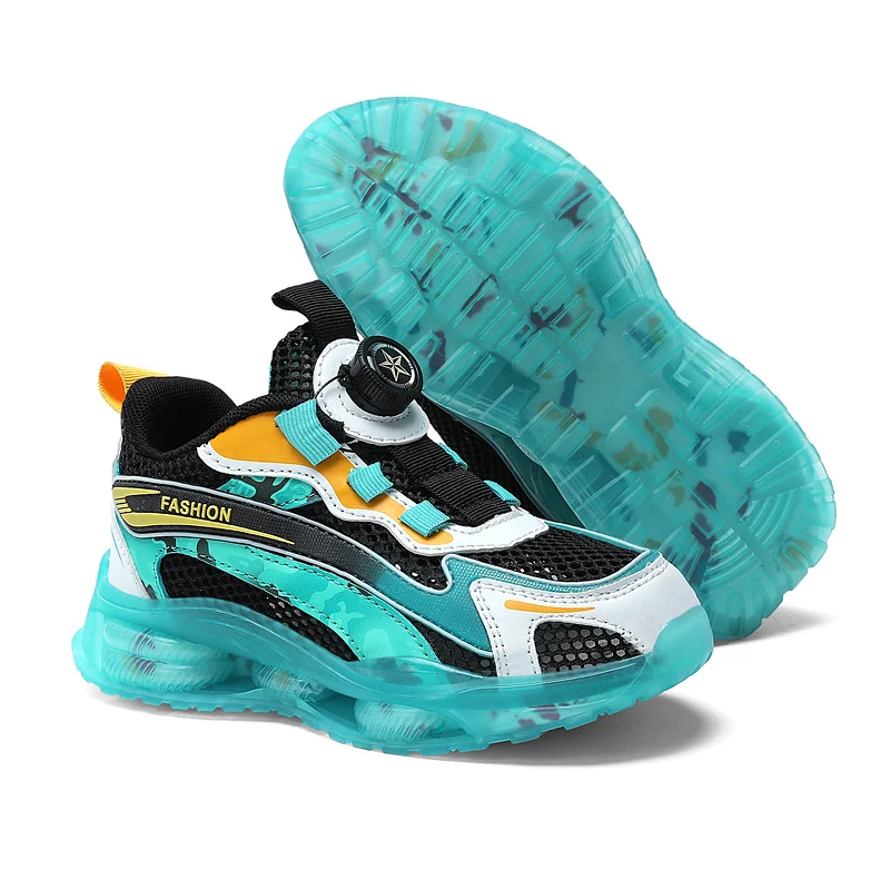 

Children's Four Seasons New Sports Shoes 2023 Rotating Buckle Running Shoes Girls' and Boys' Anti Breathable Casual Sports Shoes