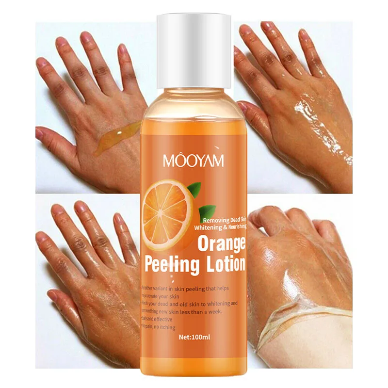 

Orange Whitening Peeling Lotion Body Brightening Cream Oil Peel Removing Fnger Knee Dead Skin Exfoliating Care Product 100ML