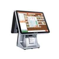 15 6inchvfd touch screen pos pc silver wifi win10 system supermarket cash register built in printer
