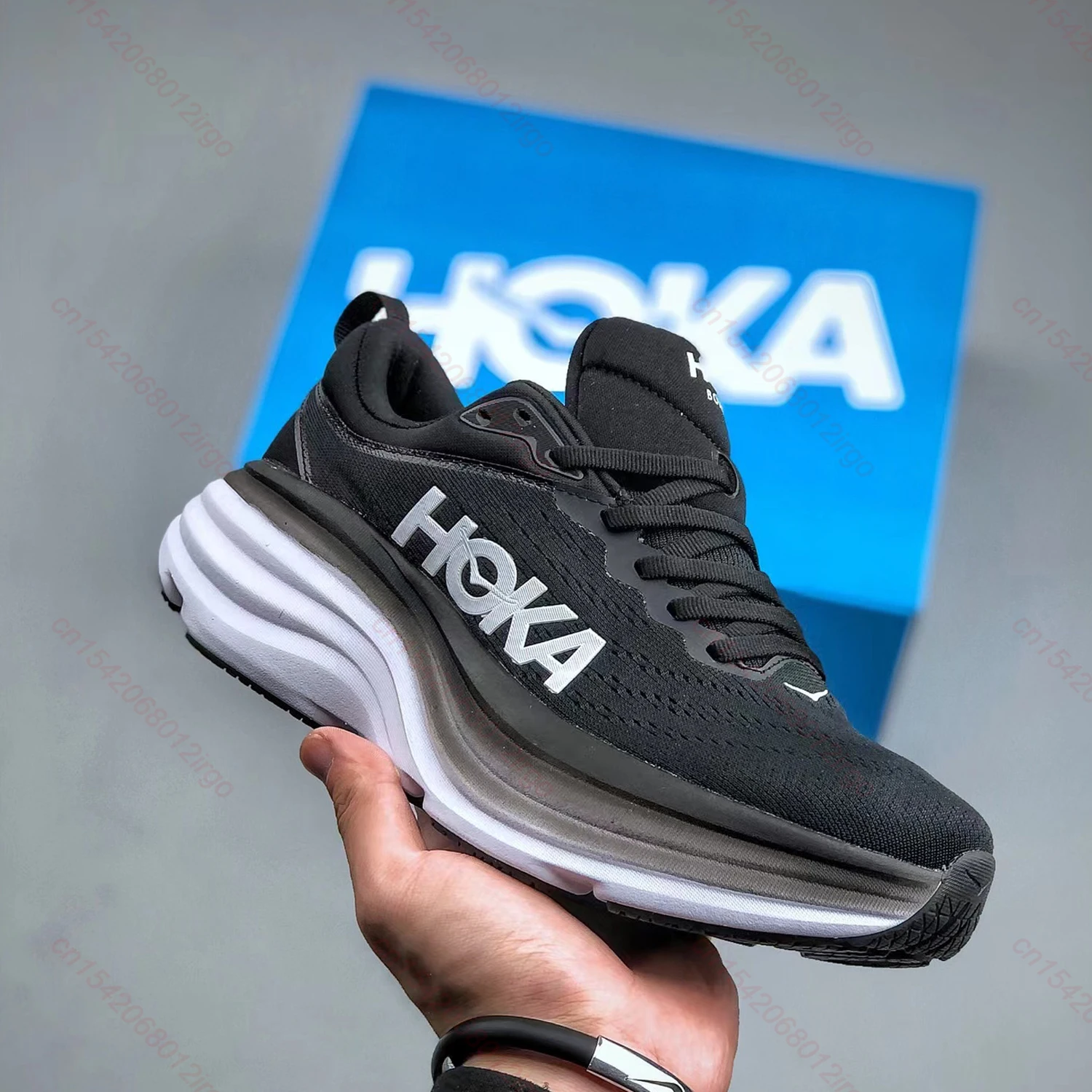 HOKA Bondi 8 Men Sports Shoes For Women Sneakers Professional Running Shoe Light Designer Mesh Male Outdoor Athletic Tennis Shoe