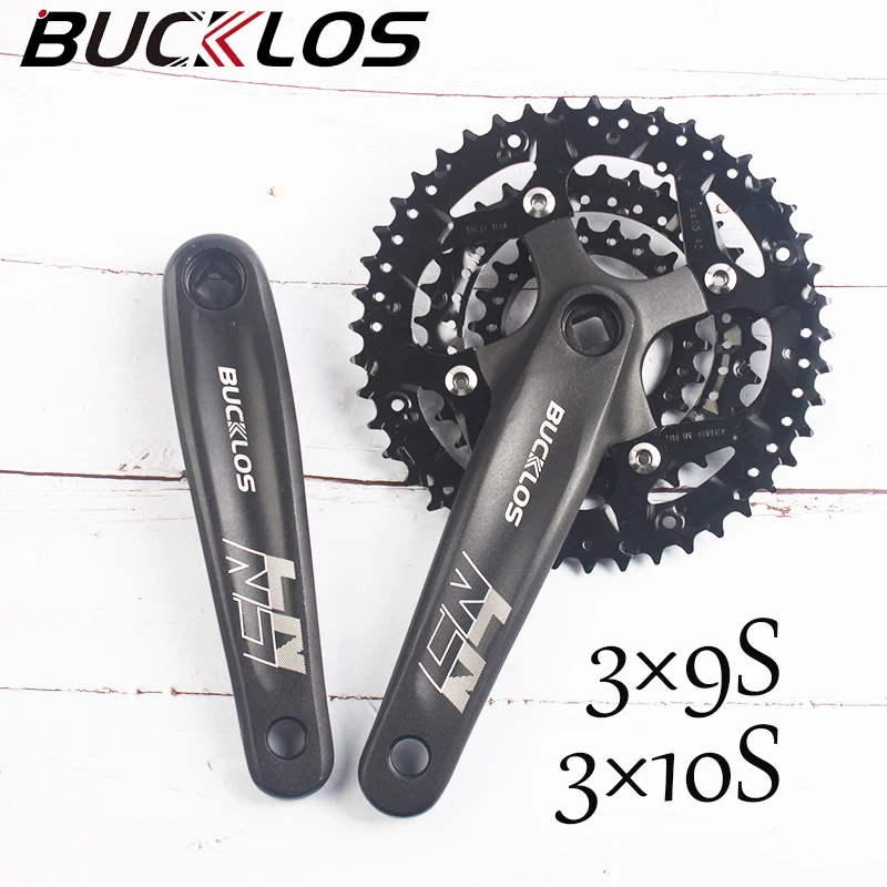 

BUCKLOS MTB Bicycle Crankset 104/64BCD Bike Chainring 22T 32T 44T Aluminum Alloy Crank Single/triple Crankset for Shimano