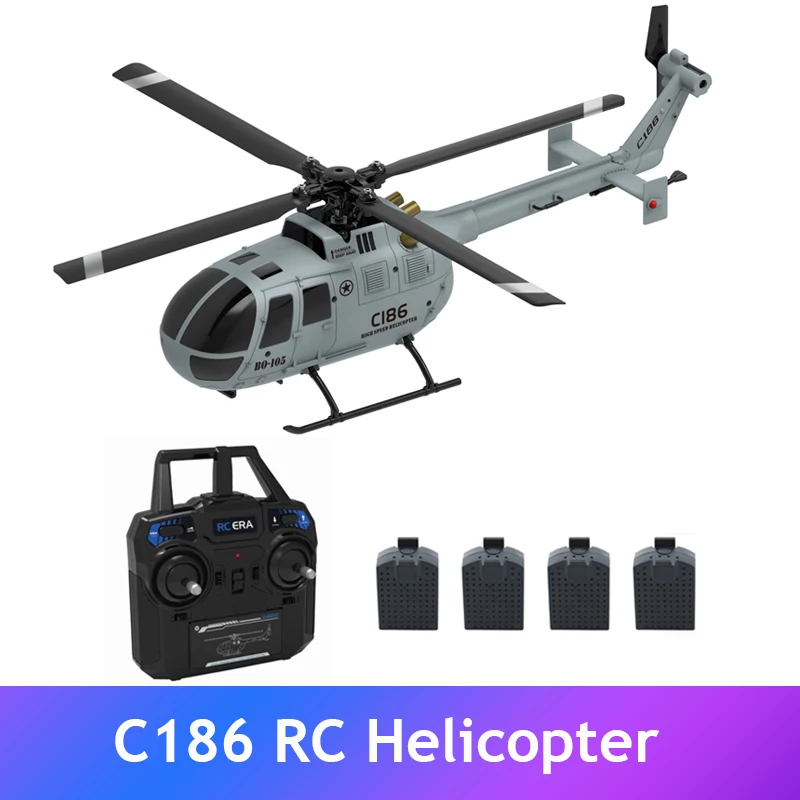 Вертолет C186 2 4G RC 4 пропеллера 6-осевой электронный гироскоп для - Цена: 95.99
