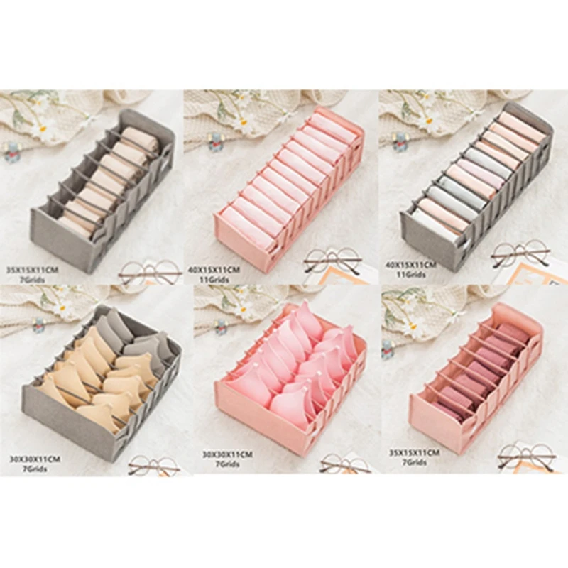 

Ящик для хранения нижнего белья, складной ящик для разделения носков, бюстгальтеров, трусов, органайзер для шкафа, бытовое хранение одежды