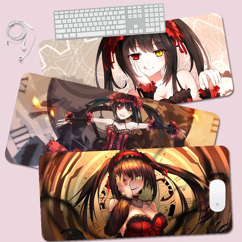 

Tokisaki Kurumi Non-slip Lockedge Speed Version Game Computer Keyboard Office Table Mat Gaming Mouse Pad For PC Computer Table