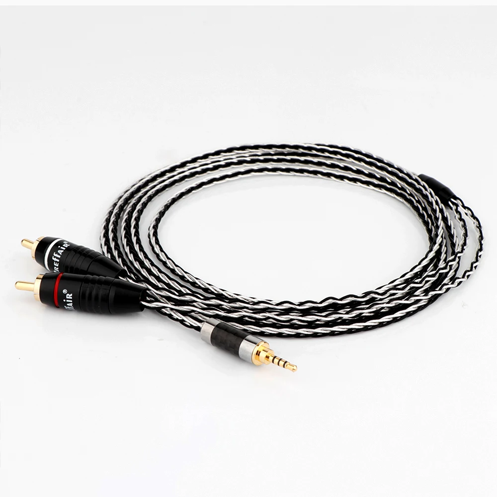 8-ядерный OCC серебряное покрытие 2 5 мм TRRS сбалансированный на штекера RCA для Hi-Fi Astell