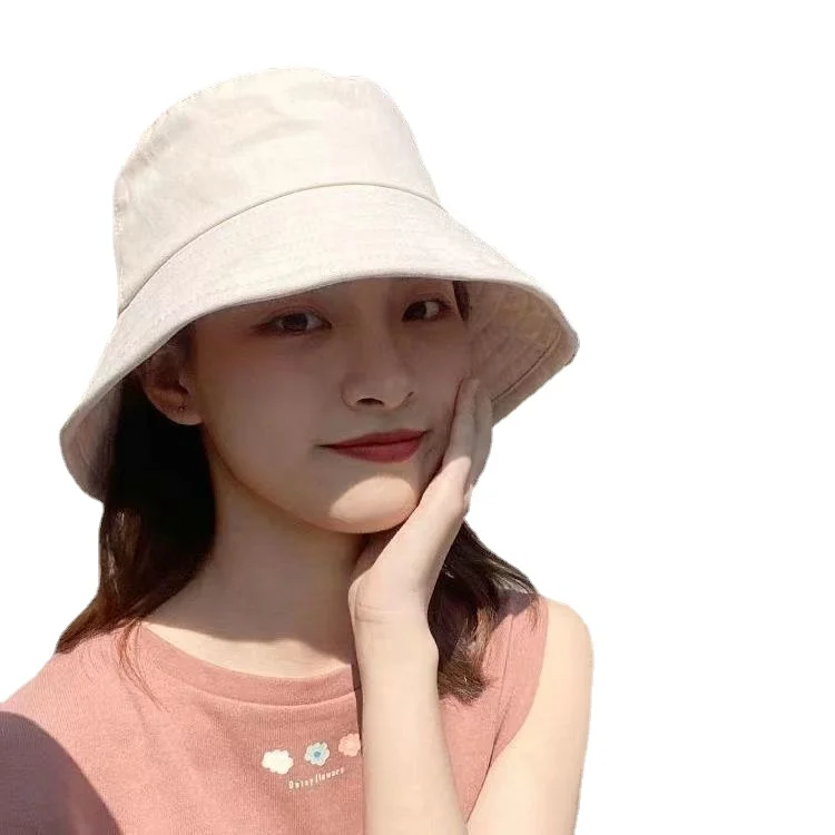 

Fisherman's Cap Female Summer Simple Hundred Take Sunscreen Sun Hat Cover Face Anti-UV Sun Hat Basin Cap