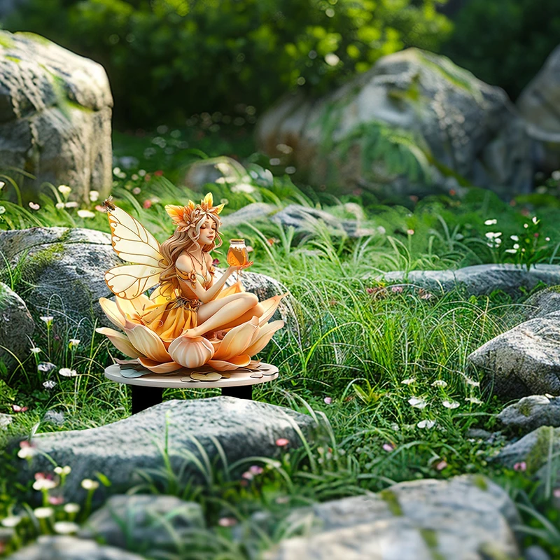 Сказочная оранжевая лента в богемном стиле Крылатая сказочная медовая акриловая