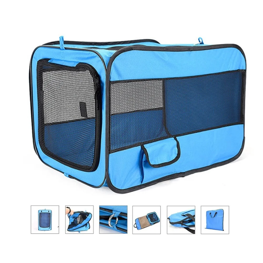 

Multifunction Foldable Pet Cage Cat Big Middle-sized Dog Portable Outing Car Pet Cage and Bed Outside House Pet Carrier