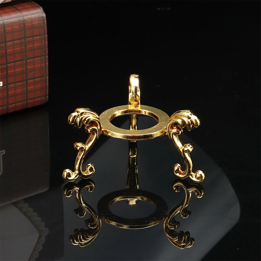 

Art Craft Gift Metal Base Office Display DIY Photography Props Desktop Home Decor Ornaments Crystal Ball Stand 3D Engraved