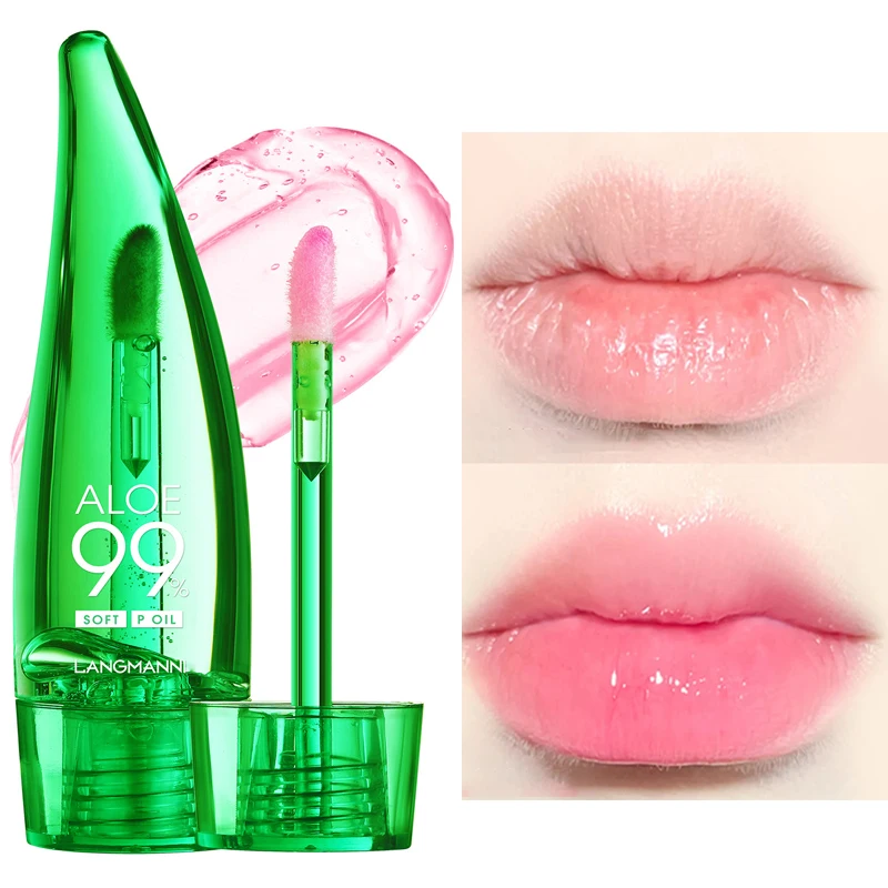 

Moisturizing Lip Balm Lasting Natural Aloe Vera Lip Gloss Color Mood Changing Waterproof Temperature Change Lip Tint Cosmetics