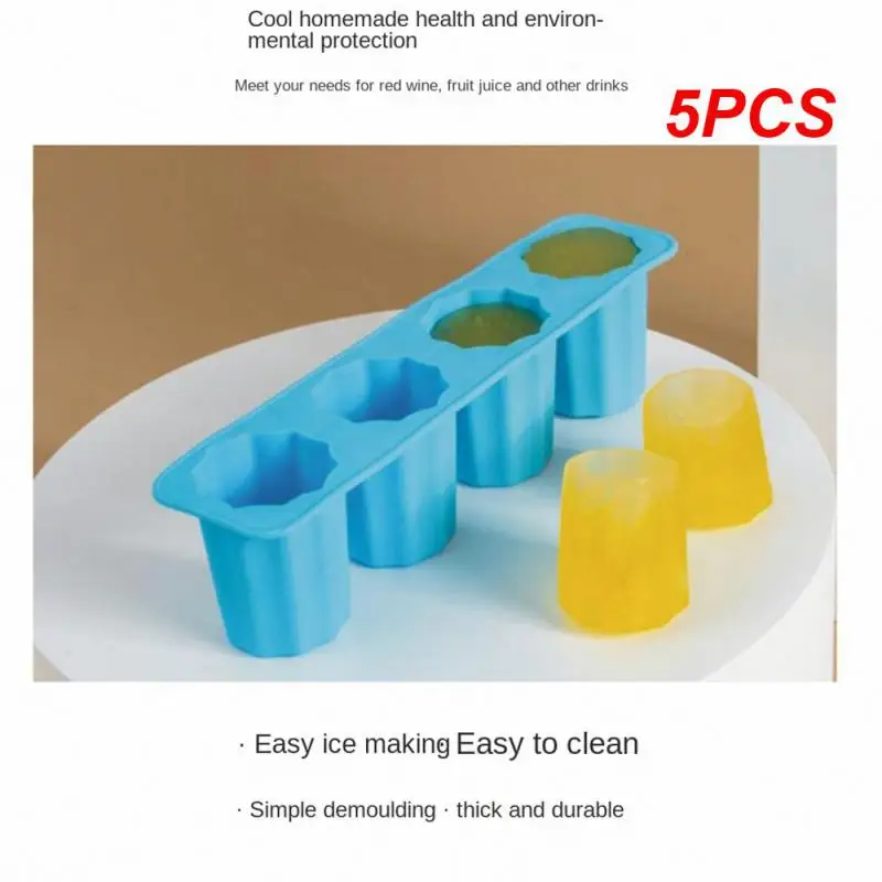 

5 шт. форма для льда, прямоугольная форма для льда, силиконовая коробка для льда, коробка для льда без запаха, коробка для хранения, летние чашки для льда «сделай сам»