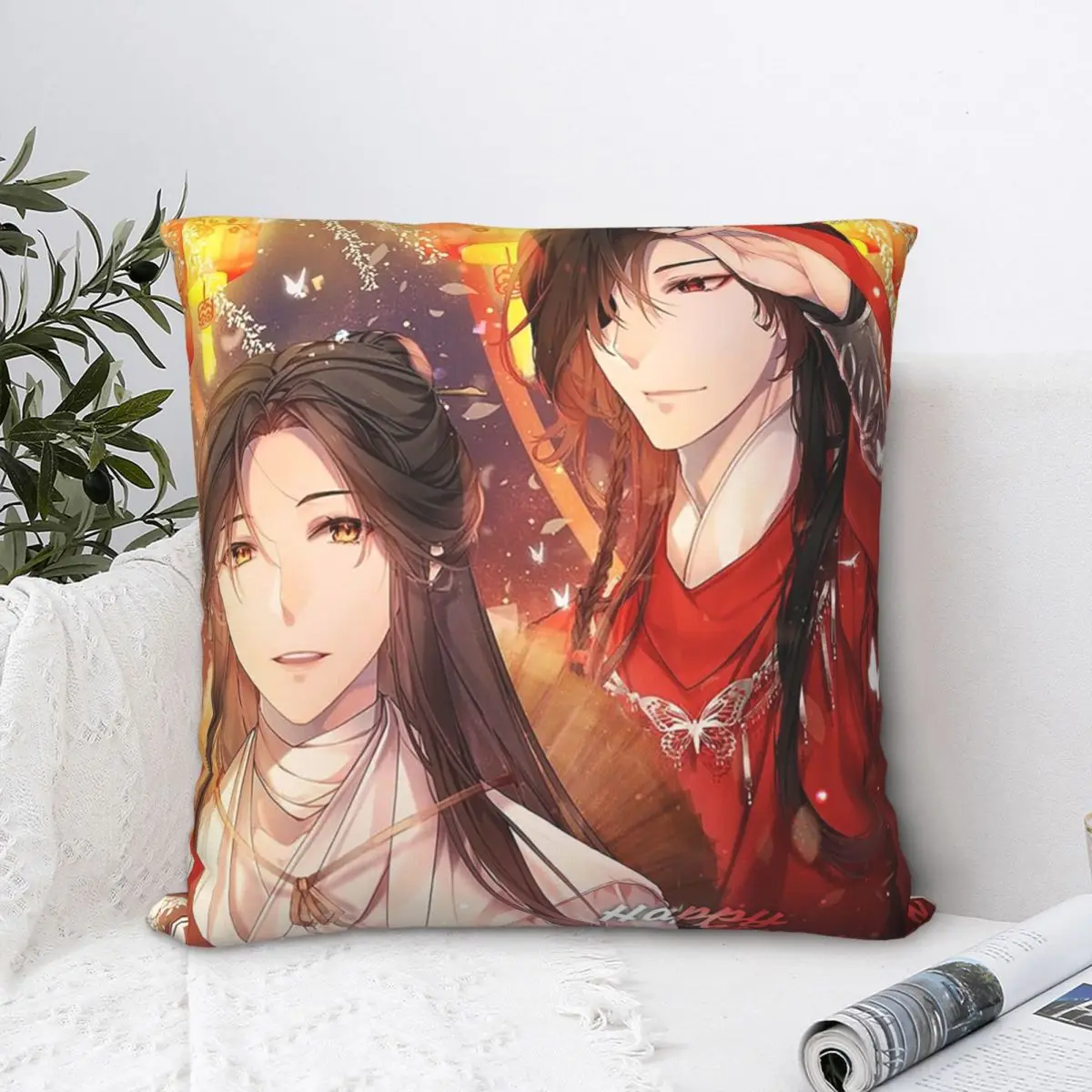 Xie Lian Hua Cheng Чехол-подушка для ЛГБТ аниме Yaoi | Дом и сад