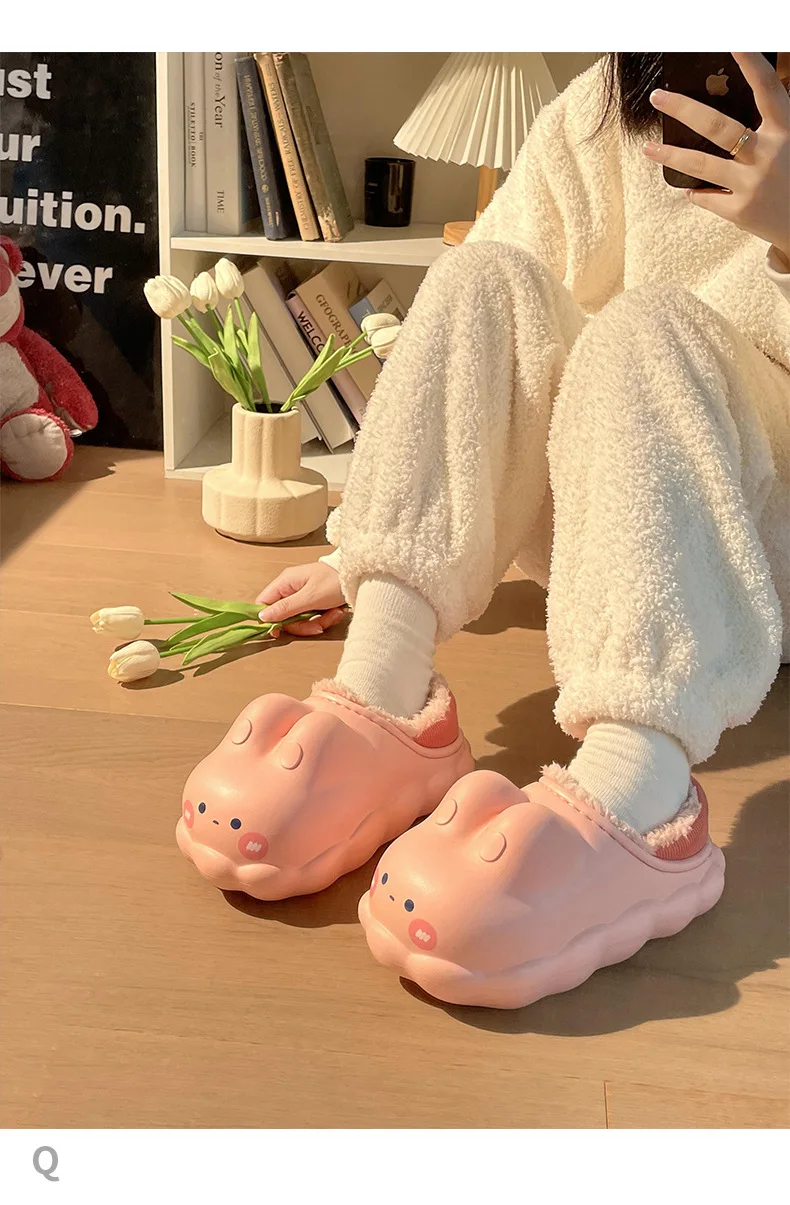Summer Bathroom Anti-Slip Slippers Couple Fashion Soft Bottom EVA Indoor Sandals Men And Women Cute Bear Claw Flip-Flops