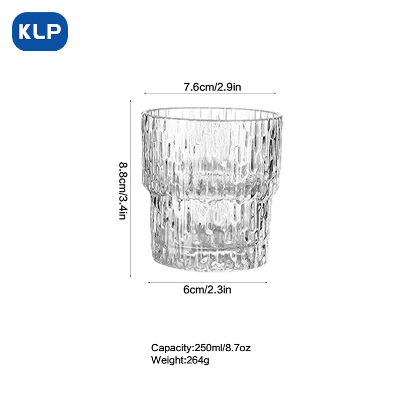 KLP 1 Шт. Винтажный Стеклянный Стакан В Японском Стиле С Дизайном Ins Для Виски Чая