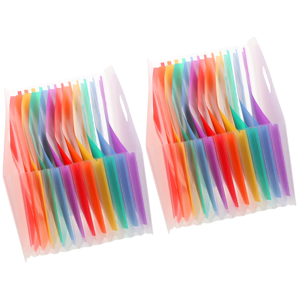 

2 Pcs Organ Pack Folder Expandable Folder Standing Document Folder Storage Receipts Organizer Plastic Files Organizer Student