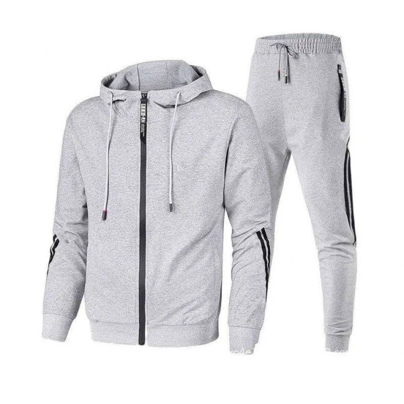 

Men's Hoodie Tracksuit Suits 2021 2 Pieces Sweatshirt+Sweatpant Homme Casual Jogging Sportswear Jacket Oversized Men Clothing